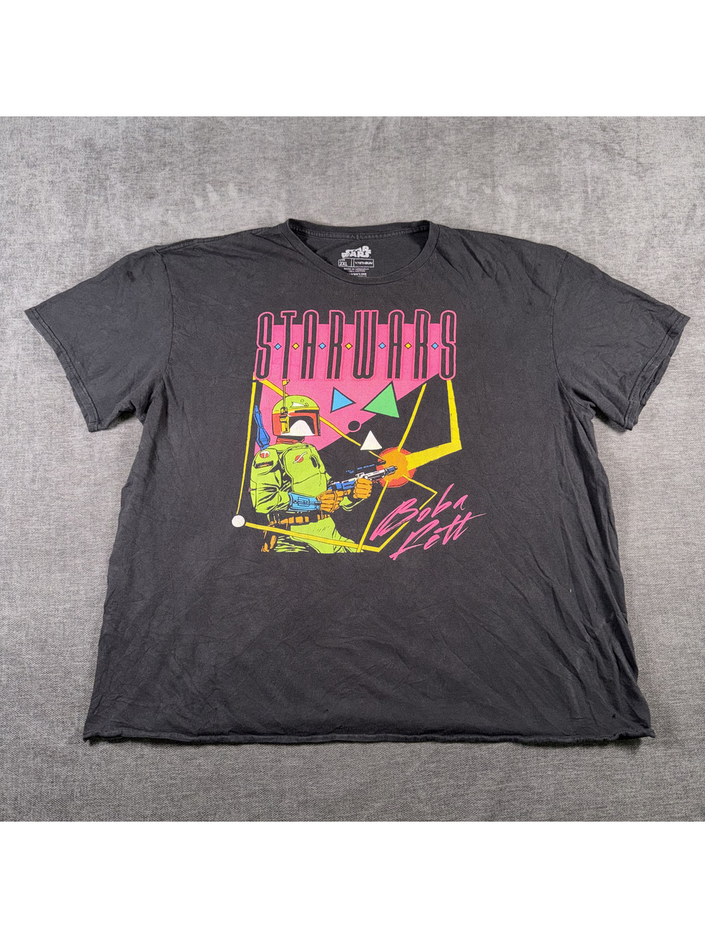 Star Wars Boba Fett Graphic T-Shirt Size 2XL Black Cotton